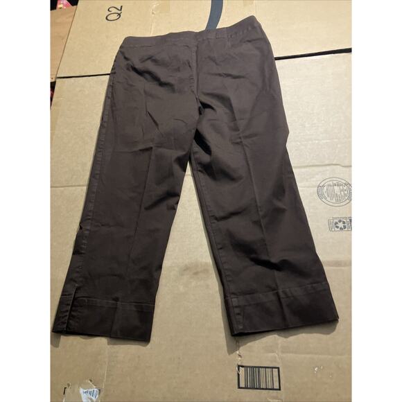 J.H. Collectibles Brown Wide Leg Pants Size 14, Straight Leg Stretch Trousers - Picture 2 of 8